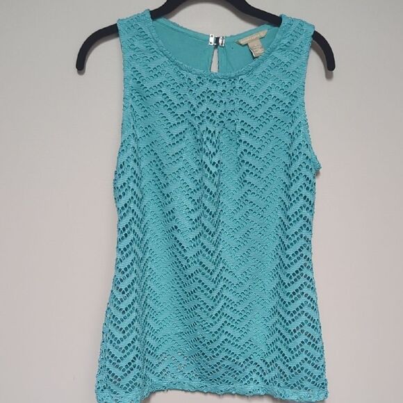 Banana Republic Tops - Banana Republic Blue Fitted Sleeveless Tank Top